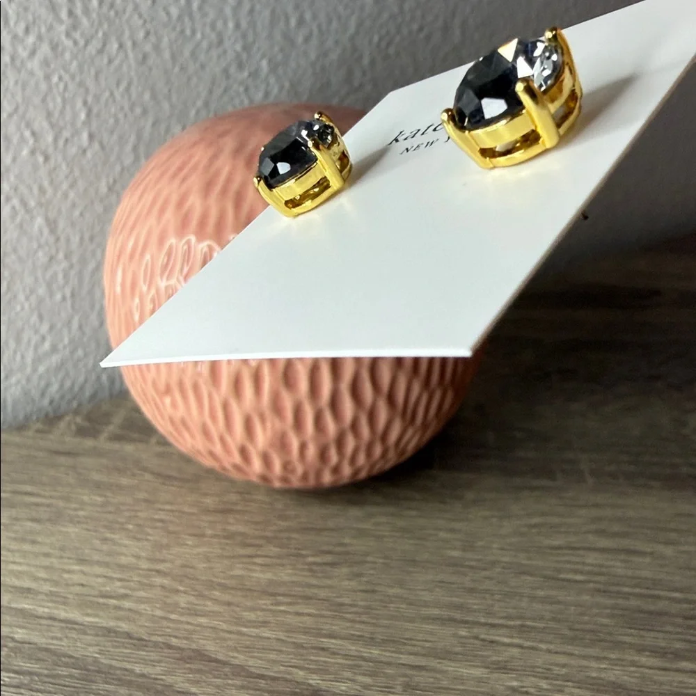 Kate Spade Black and Gold Stud Earrings - Picture 4 of 6